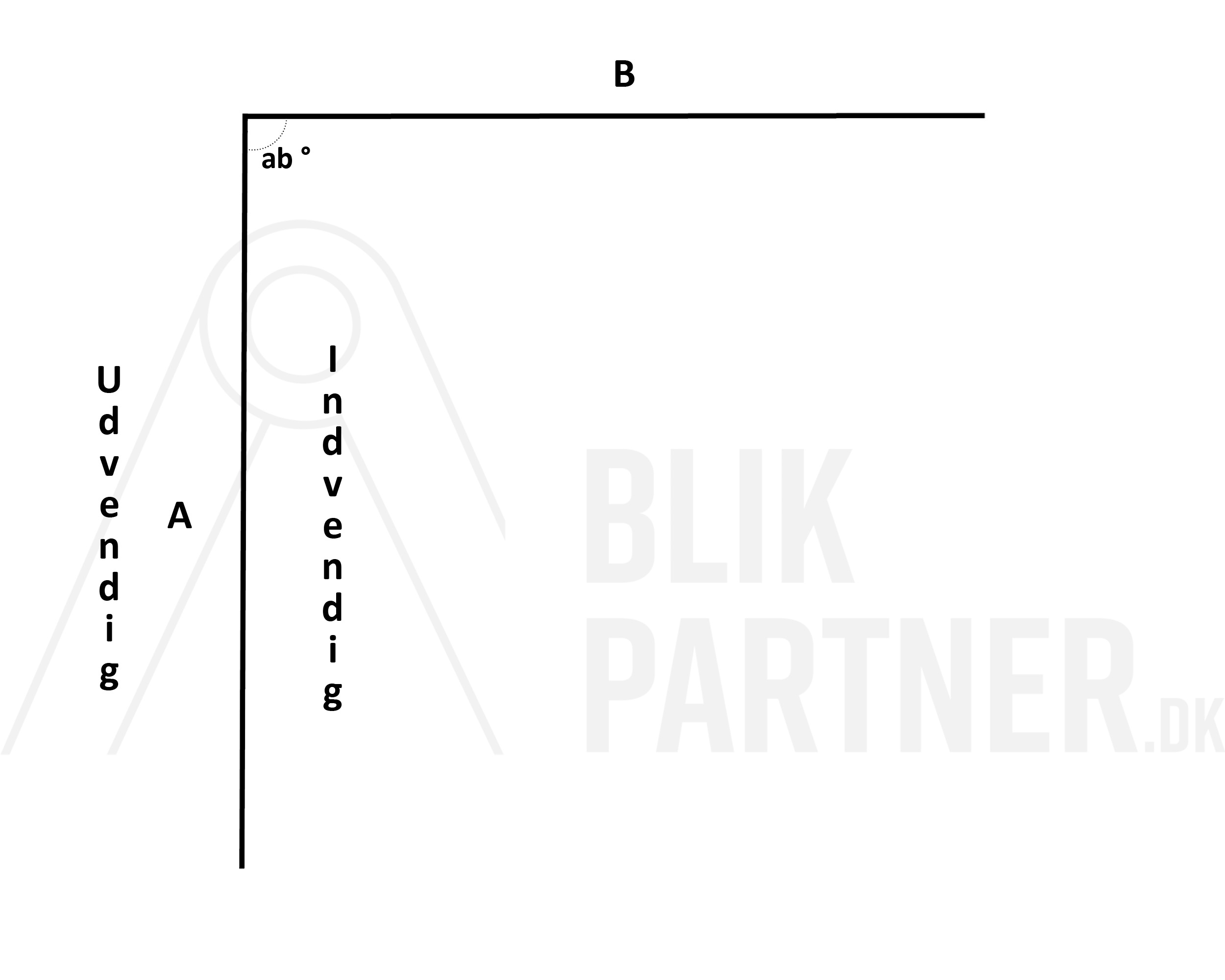 Vinkel profil, ALU, Sort Grå RAL 7021, 0,80x2000, 76-100 tilsnit